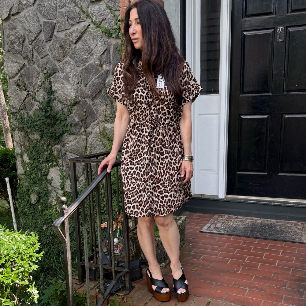 MADE IN ITALY Leopard Print Dress